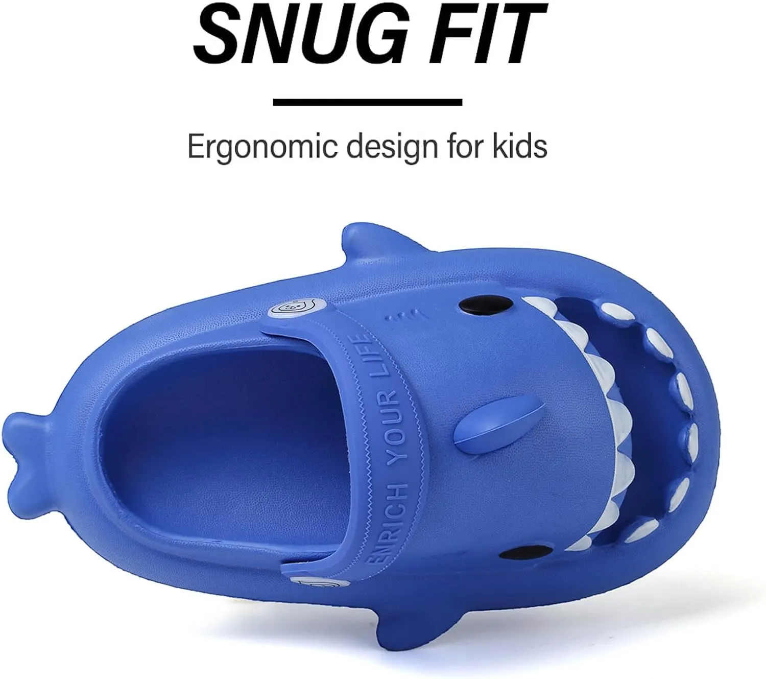 Kids Shark Slides, Shark Slippers for Kids Boys Girls, Cloud Pillow Slides with Thick Sole, Soft, Non-slip