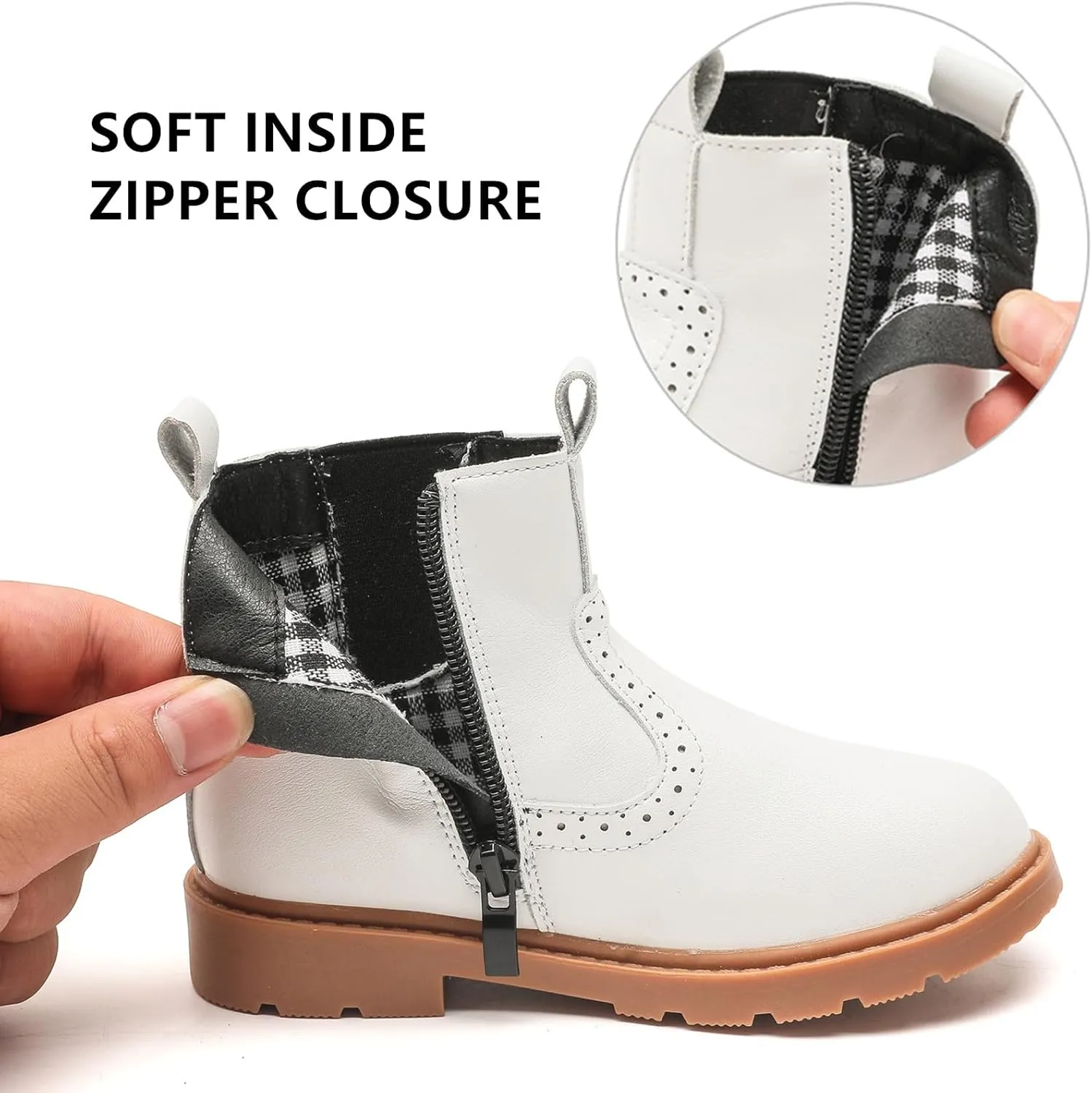 kkdom Boys Girls Waterproof Outdoor Side Zipper Comfort Chelsea Ankle Boots(Toddler/Little Kid/Big Kid)