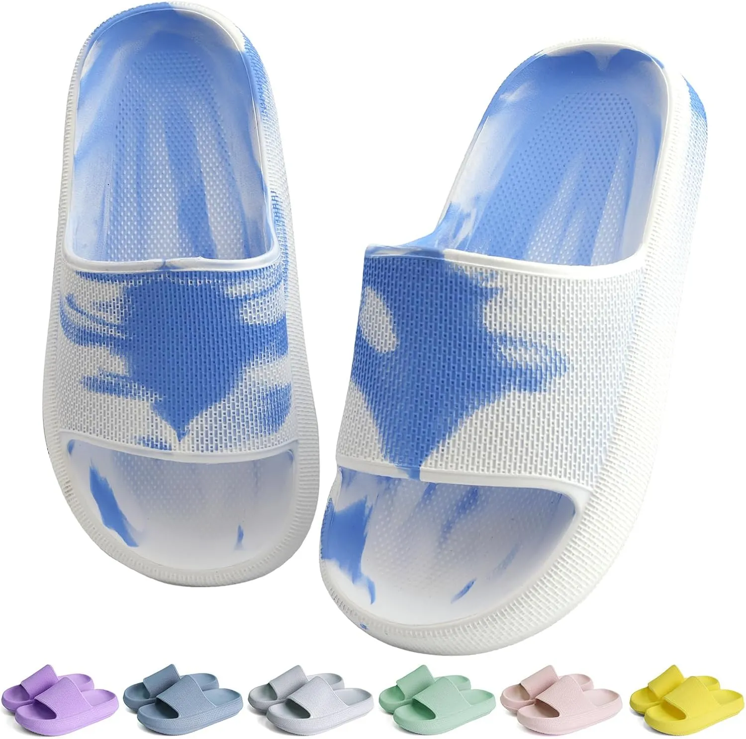 KOUECI Kids Cloud Slides Boys Girls Shower Slippers Slip on Slide Sandals Non-slip Summer Beach Pool Shoes