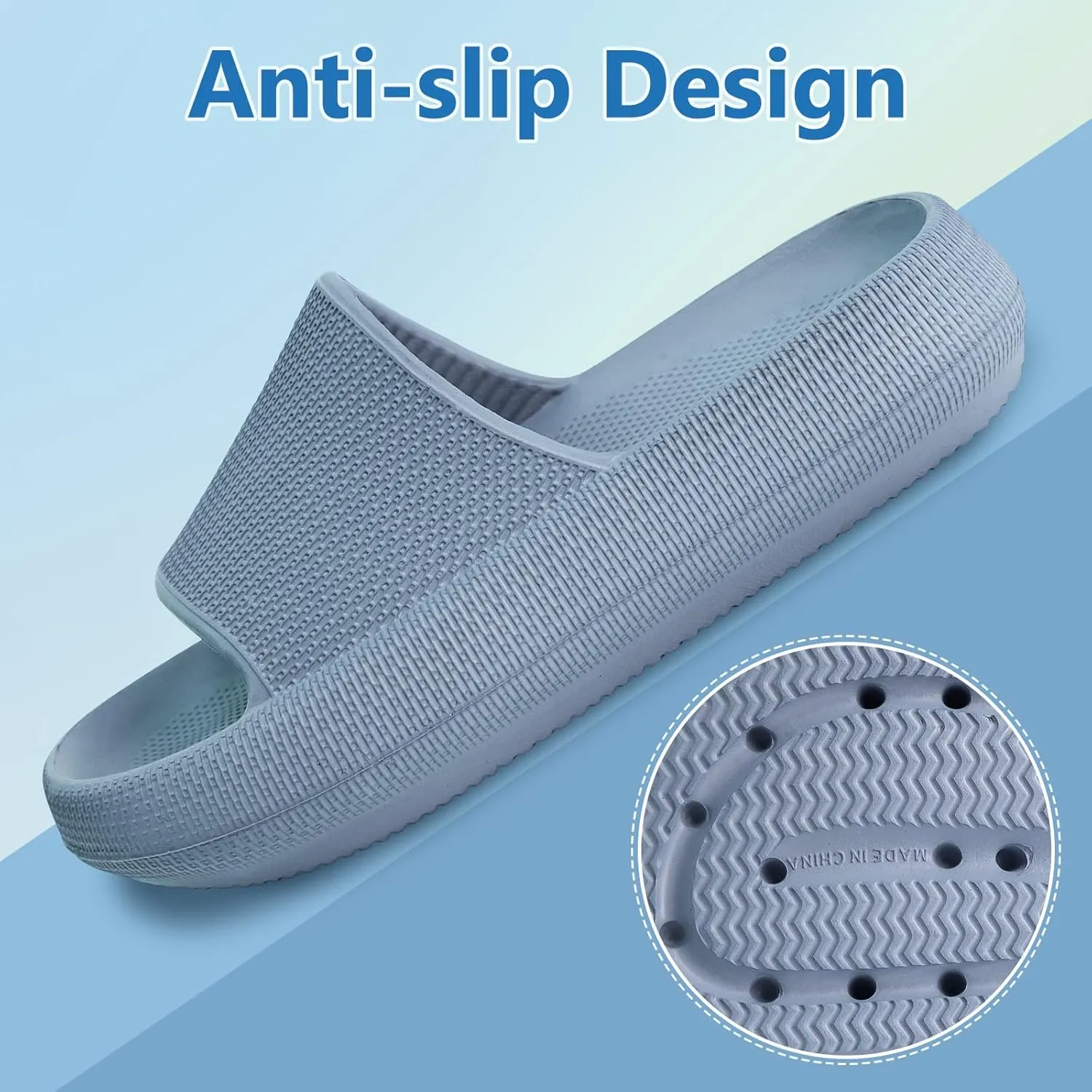 KOUECI Kids Cloud Slides Boys Girls Shower Slippers Slip on Slide Sandals Non-slip Summer Beach Pool Shoes