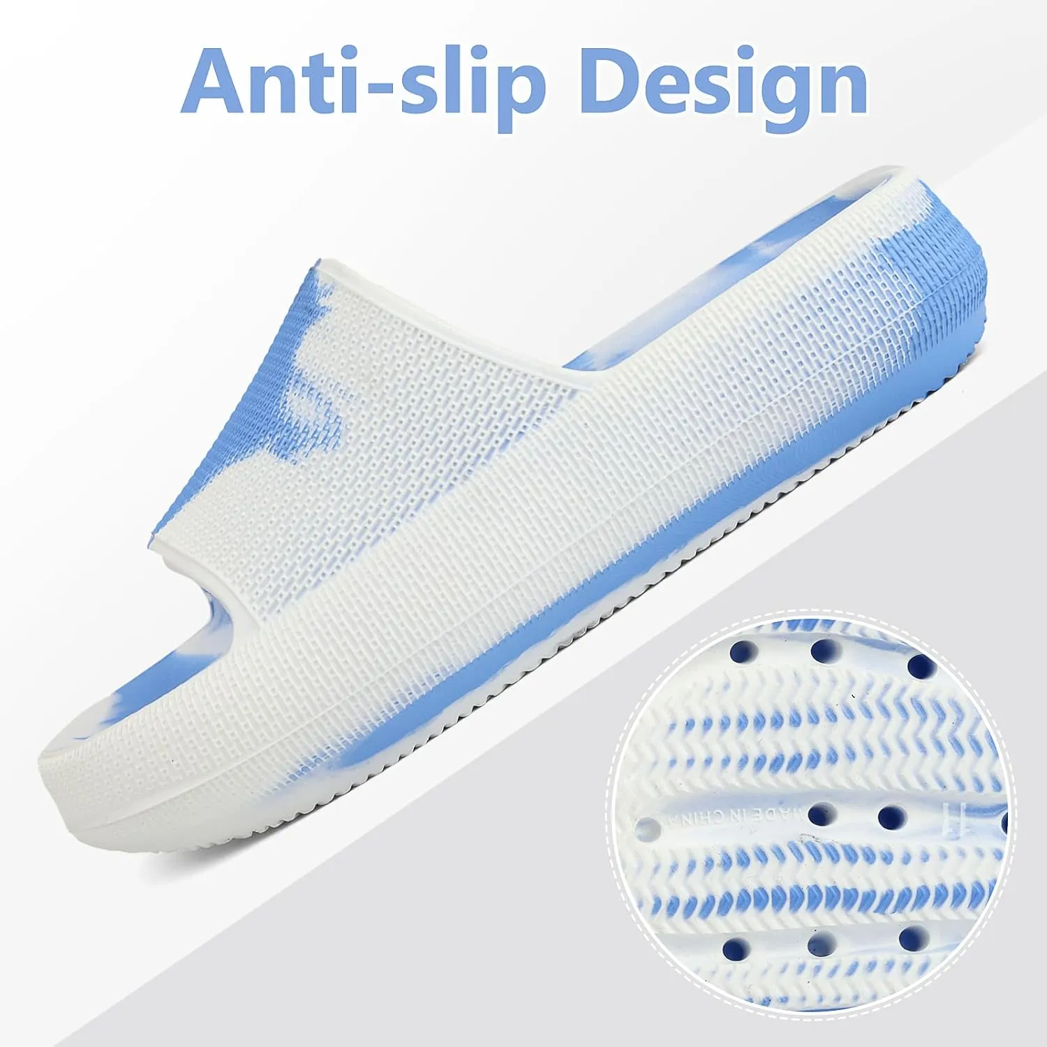 KOUECI Kids Cloud Slides Boys Girls Shower Slippers Slip on Slide Sandals Non-slip Summer Beach Pool Shoes