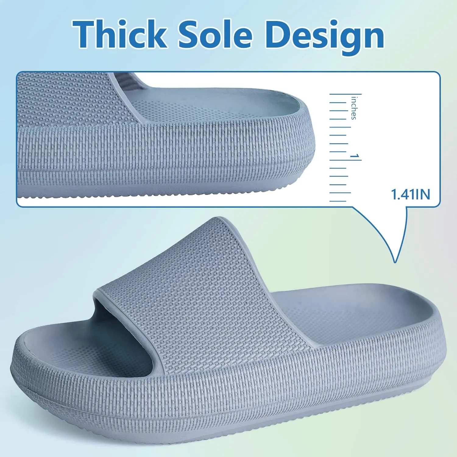 KOUECI Kids Cloud Slides Boys Girls Shower Slippers Slip on Slide Sandals Non-slip Summer Beach Pool Shoes