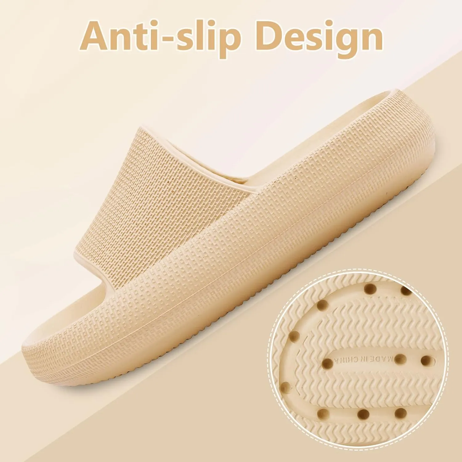 KOUECI Kids Cloud Slides Boys Girls Shower Slippers Slip on Slide Sandals Non-slip Summer Beach Pool Shoes
