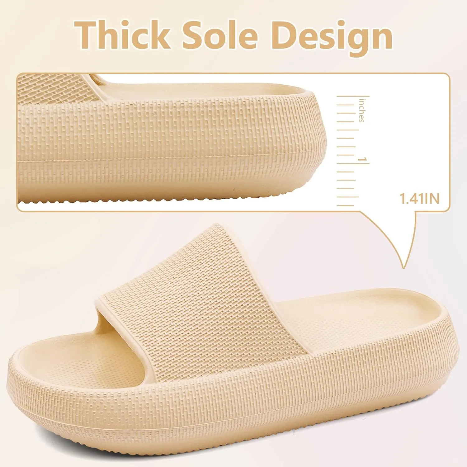 KOUECI Kids Cloud Slides Boys Girls Shower Slippers Slip on Slide Sandals Non-slip Summer Beach Pool Shoes