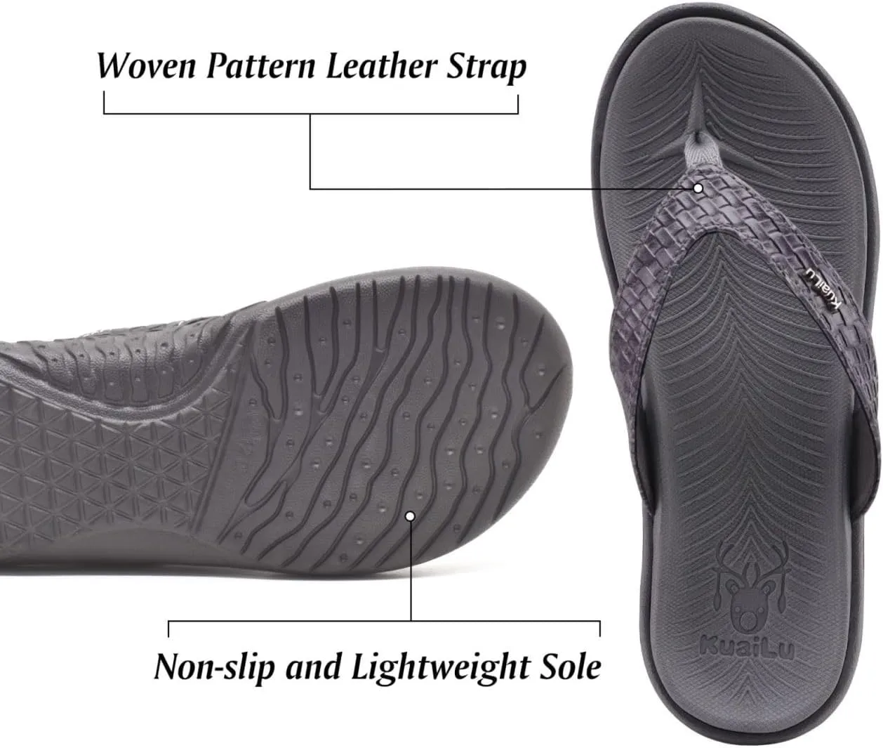 KuaiLu Womens Flip Flops Ladies Yoga Mat Comfortable Walking Thong Sandals With Plantar Fasciitis Arch Support Slip On Indoor Outdoor For Summer