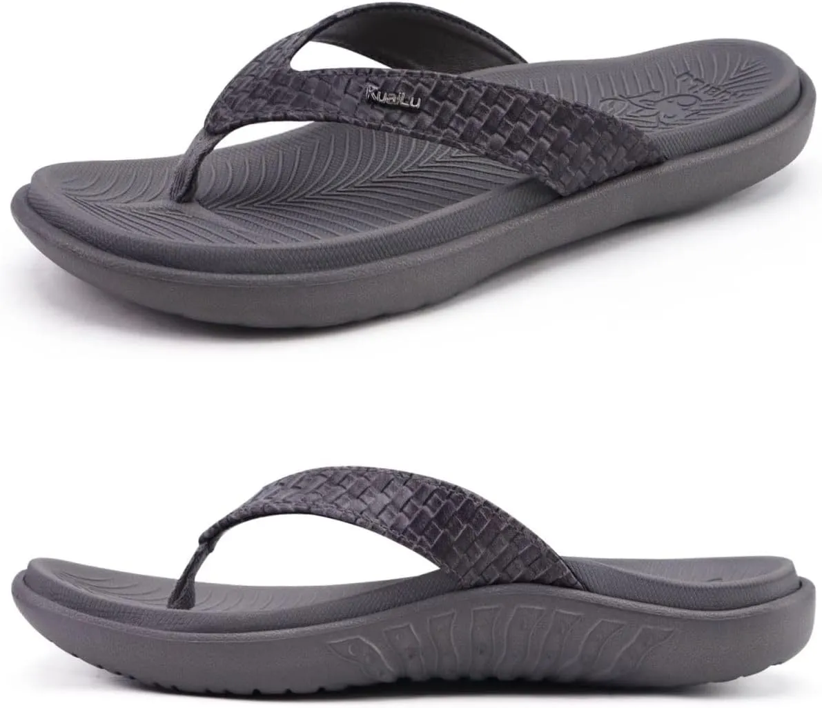 KuaiLu Womens Flip Flops Ladies Yoga Mat Comfortable Walking Thong Sandals With Plantar Fasciitis Arch Support Slip On Indoor Outdoor For Summer