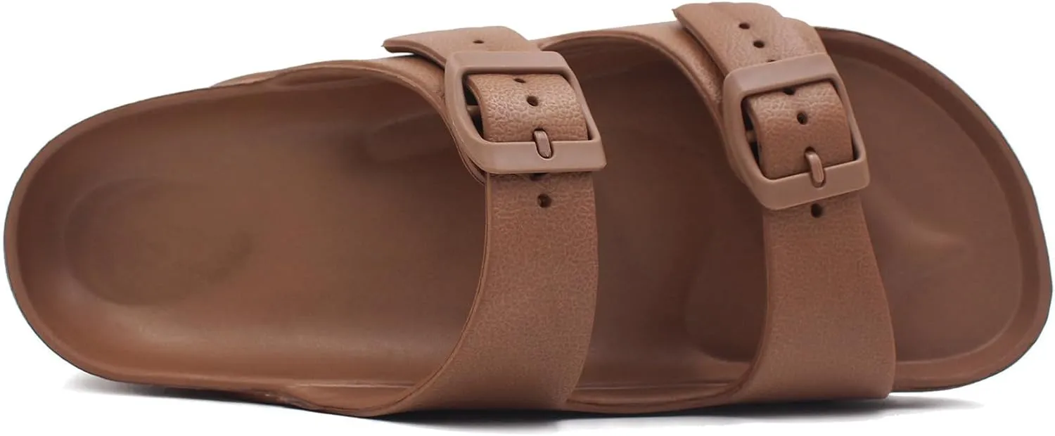 L LOUBIT Women's Platform Sandals with Arch Support Pillow Soft Adjustable Buckle Slides Lightweight Non-Slip Summer Beach Shoes