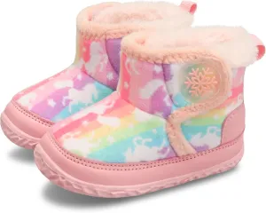 L-RUN Baby Boots for Infant Toddler Boys Girls Ankle Warm Suede Plush Lining House Slippers Little Kids Winter Shoes for Indoor Outdoor Walking