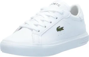 Lacoste Kids Powercourt Sneaker, WHT/WHT, 13