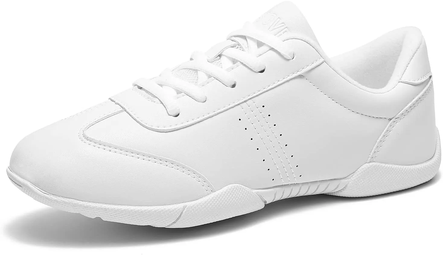 LANDHIKER Girls Cheer Shoes White Cheerleading Shoes Dance Athletic Training Tennis Breathable Youth Dancing Lightweight Competition Comfortable Cheer Sneakers