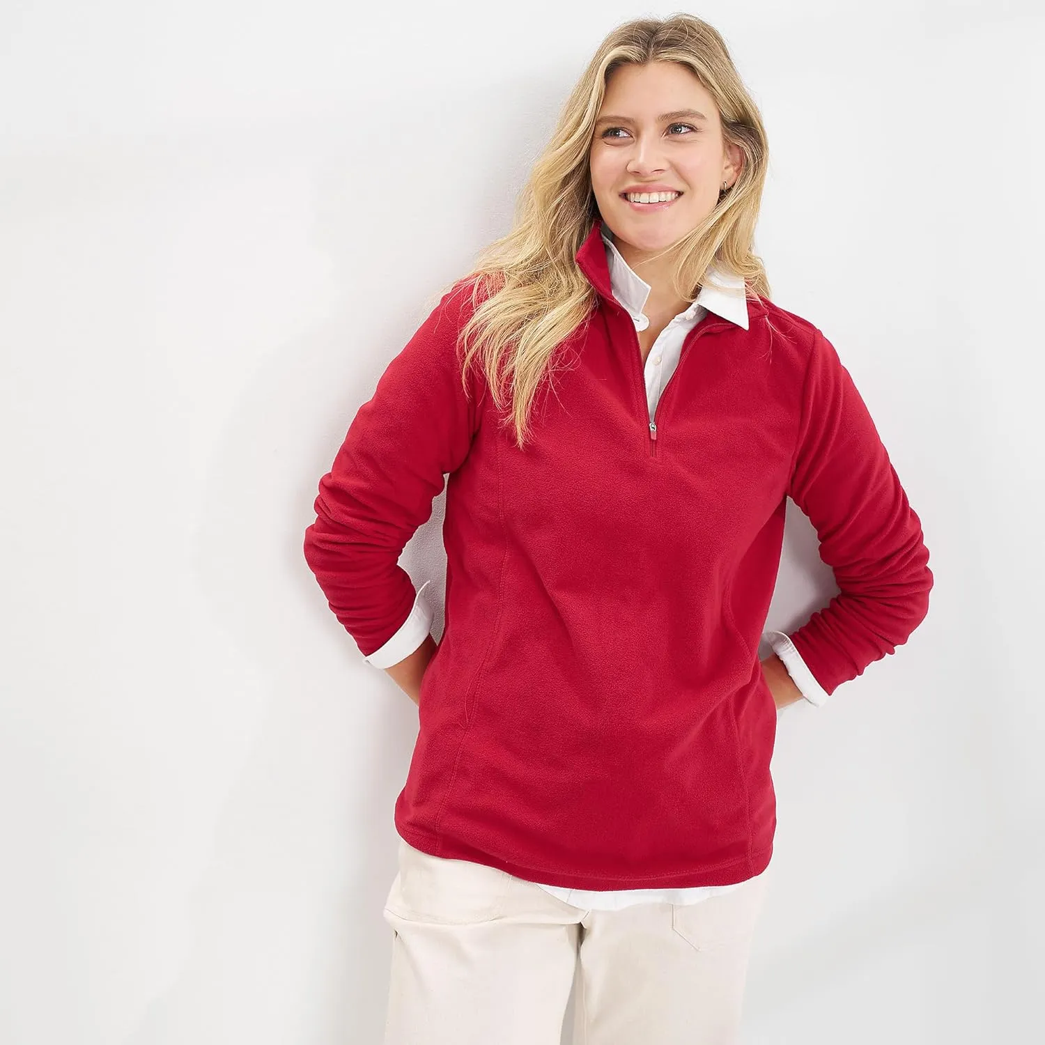 Lands' End Women's Anyweather Fleece Quarter Zip Pullover