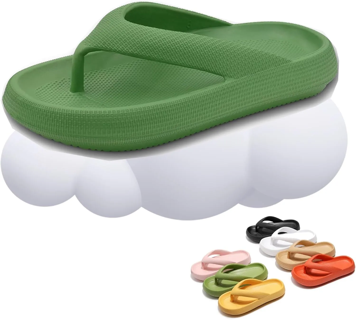 LELEBEAR Cloudies Flip Flops for Women and Men, Cloudies Slides, Cozislides Soft Slides Sandals for Indoor and Outdoor