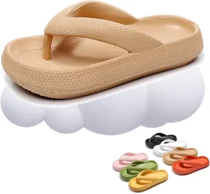 LELEBEAR Cloudies Flip Flops for Women and Men, Cloudies Slides, Cozislides Soft Slides Sandals for Indoor and Outdoor