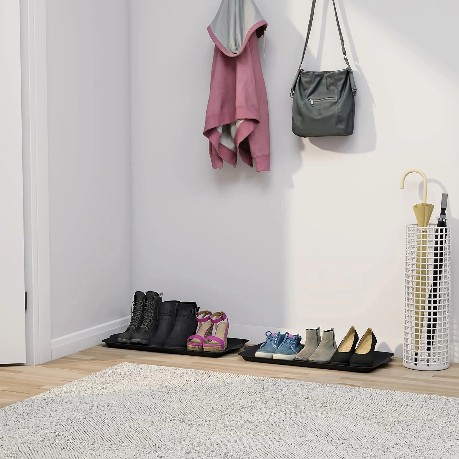 Matace 1 Pack Rubber Small Boot Tray for Entryway,Boot Mat,Shoe Tray,Shoe Mat for Indoor and Outdoor Use, 27.95"x 15.74"