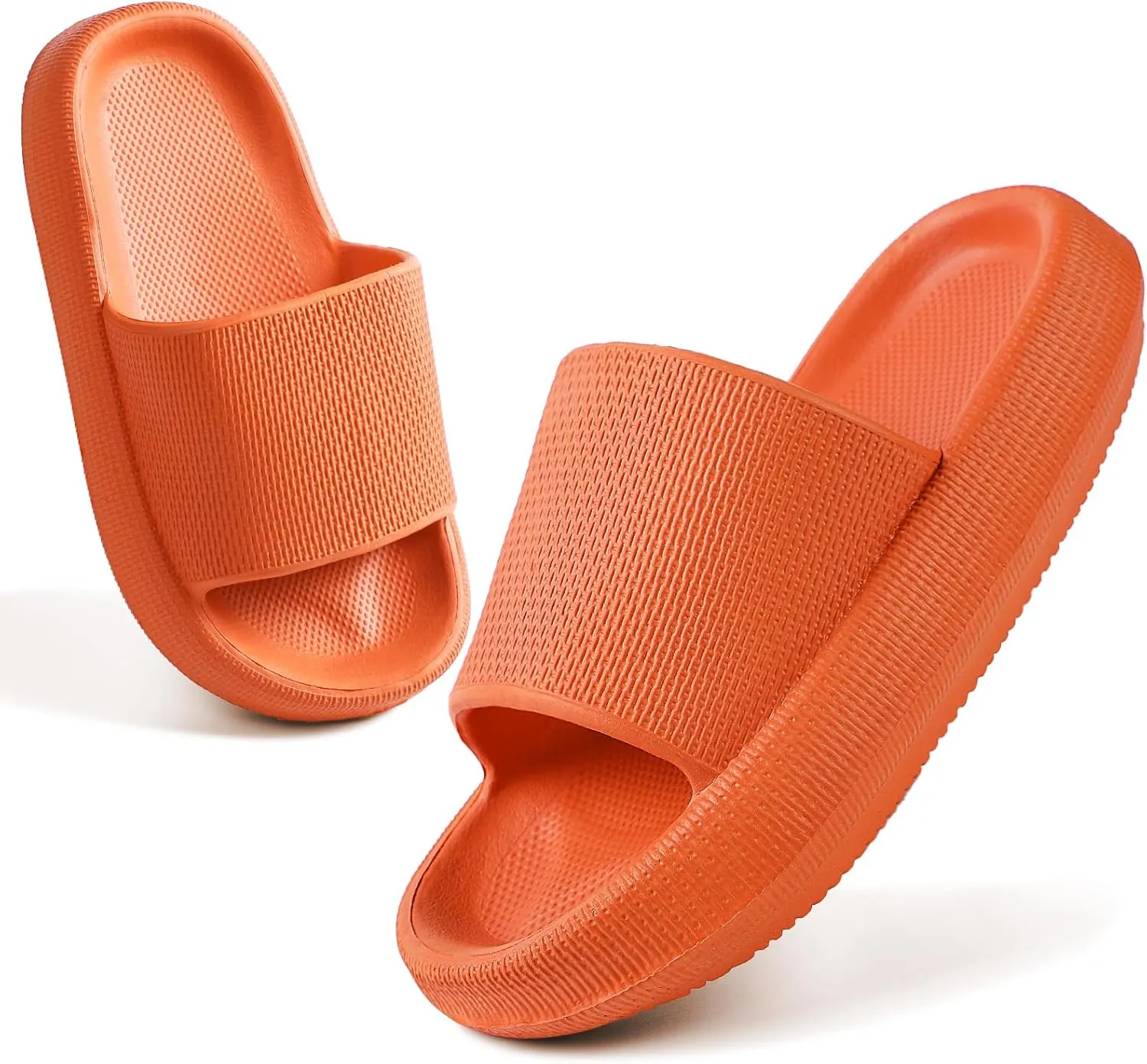 Menore Cloud Slides for Kids Shower Beach Slippers Boys Girls Bathroom Thick Sole Pillow Slippers Summer Non-Slip Pool Sandals