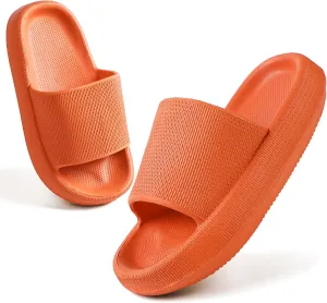 Menore Cloud Slides for Kids Shower Beach Slippers Boys Girls Bathroom Thick Sole Pillow Slippers Summer Non-Slip Pool Sandals