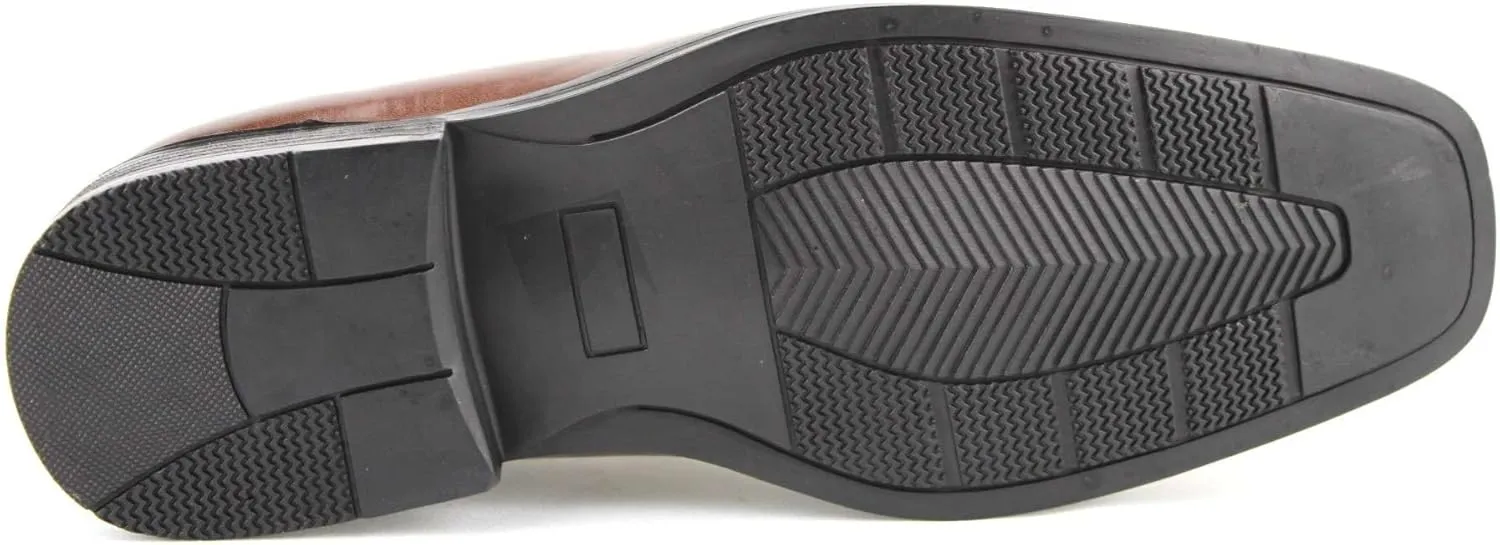 Men's 31192 Classic Square Toe Slip On Moccasin Loafers Dress Shoes