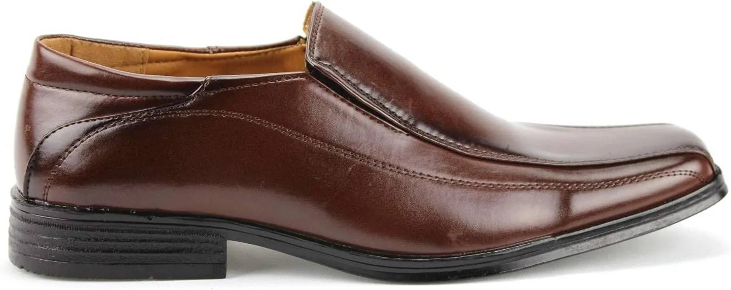 Men's 31192 Classic Square Toe Slip On Moccasin Loafers Dress Shoes