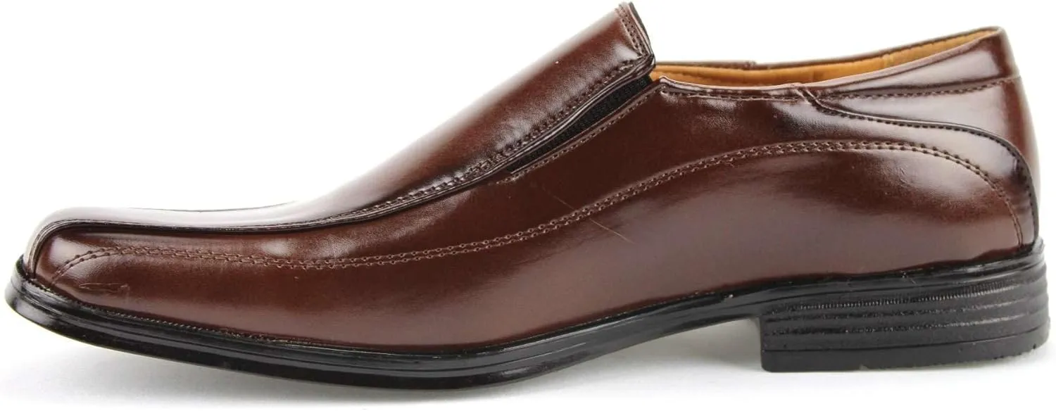 Men's 31192 Classic Square Toe Slip On Moccasin Loafers Dress Shoes