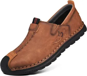 Men's Leather Shoes Casual Loafers Slip on Comfortable Walking Driving Shoes for Men