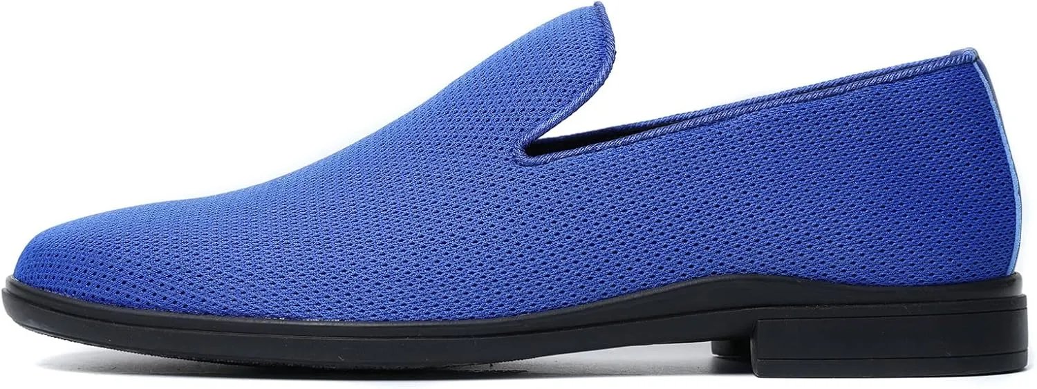 Mens Loafers Slip-on Dress Shoes Mesh Casual Oxford Shoes Classic Business Tuxedo Shoes Fashion Lightweight and Breathable