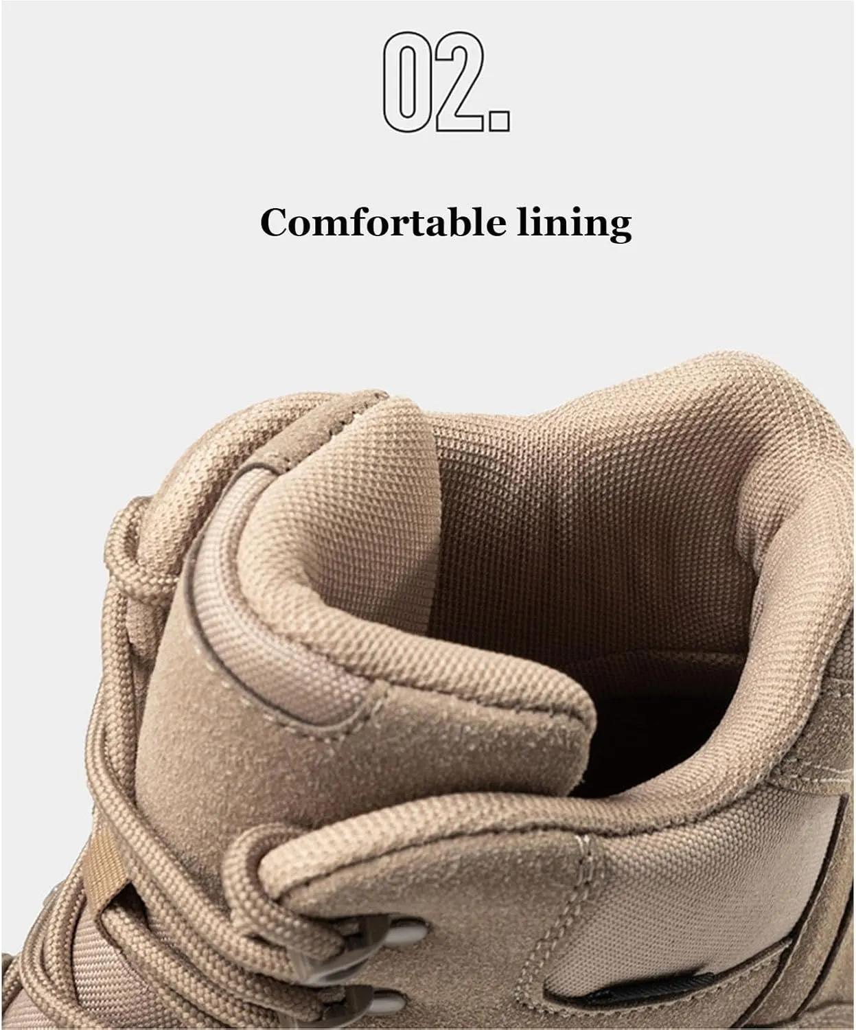 Men's Military Hiking Boots 6 Inches Work Boots Desert Boots lightweight Tactical Combat Boots