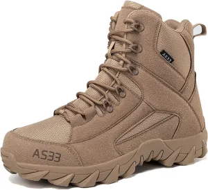 Men's Military Hiking Boots 6 Inches Work Boots Desert Boots lightweight Tactical Combat Boots