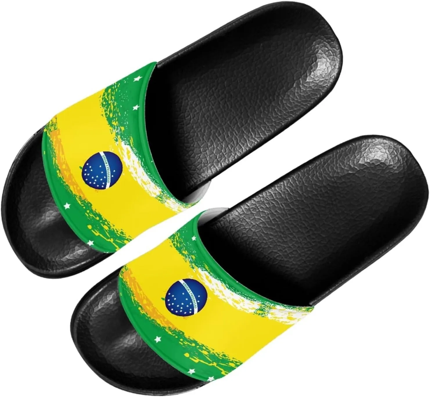 Mens Pillow House Sandals Ultra Cushion Slide Sandals Non-Slip Comfortable Shower Shoes Slip On Black Slippers for Spa Bath Pool Gym