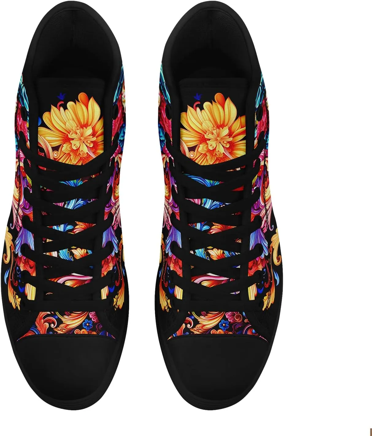 Men's Skull Canvas High Top Shoes Classic Fashion High Top Sneakers Unisex Casual Lace Up Tennis Shoes