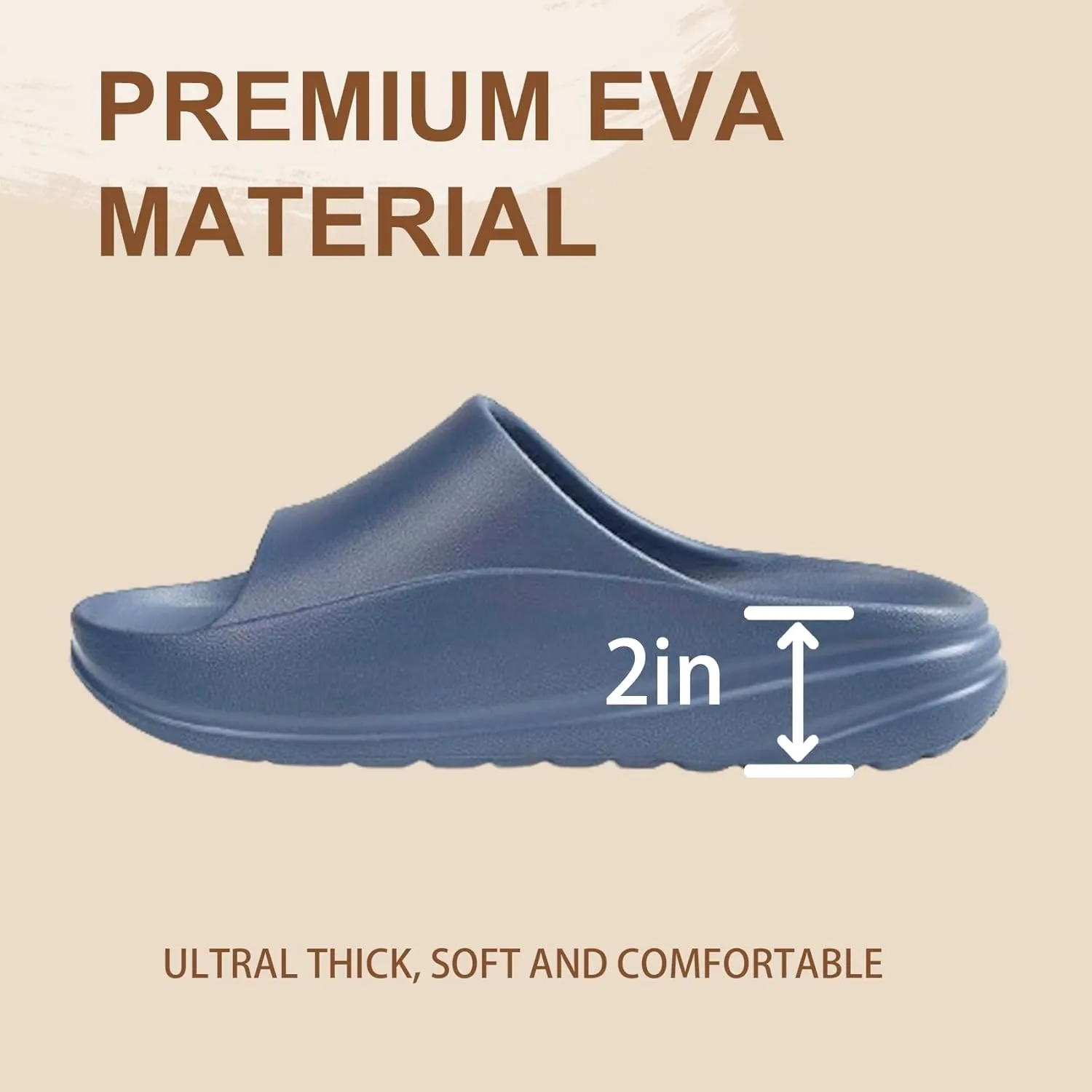 Mens/Womens Sandals Recovery Non-slip Slides with Arch Support Comfy Soft Cloud Pillow Feeling Slippers