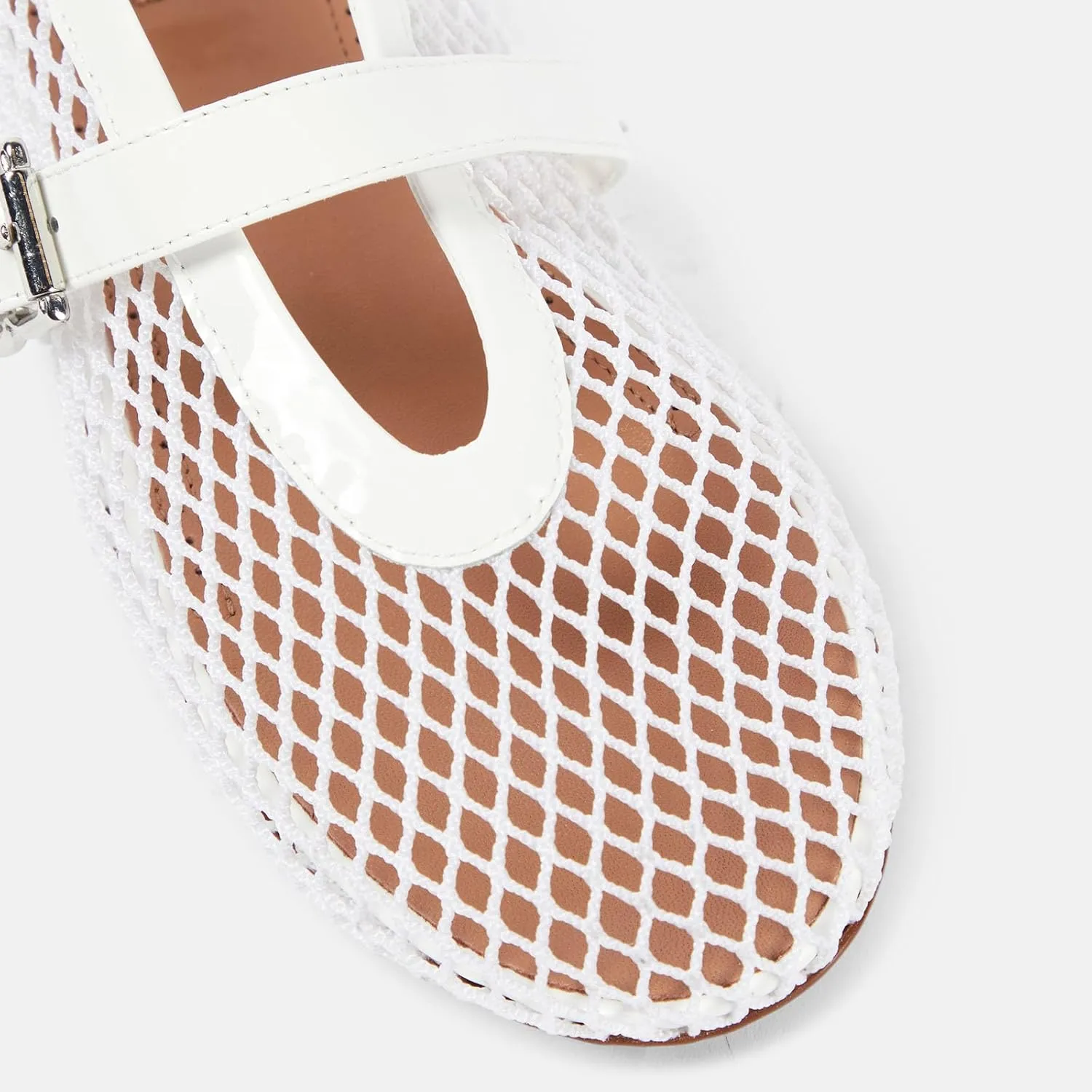 Mesh Ballet Flats for Women Buckle Strap Comfortable Mary Jane Shoes Ladies Wide Width Casual Dress Ballerina Flats