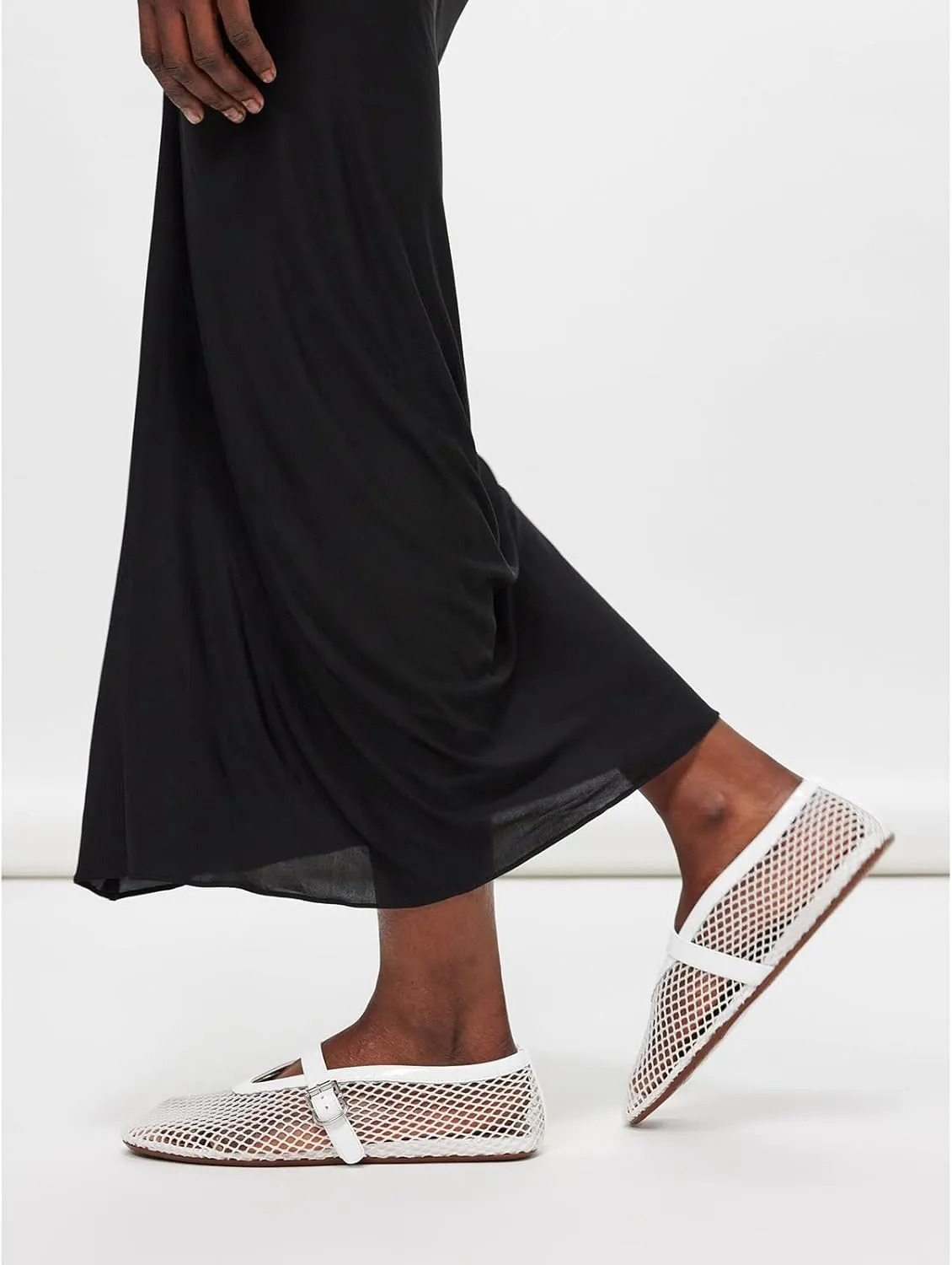 Mesh Ballet Flats for Women Buckle Strap Comfortable Mary Jane Shoes Ladies Wide Width Casual Dress Ballerina Flats