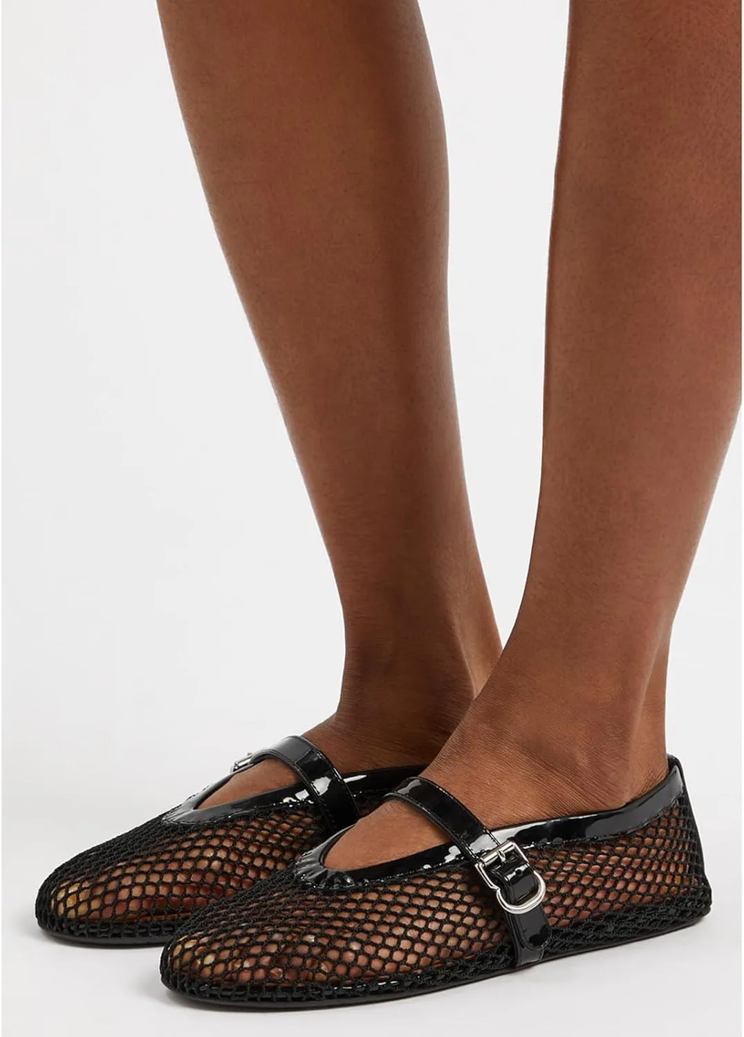 Mesh Ballet Flats for Women Buckle Strap Comfortable Mary Jane Shoes Ladies Wide Width Casual Dress Ballerina Flats