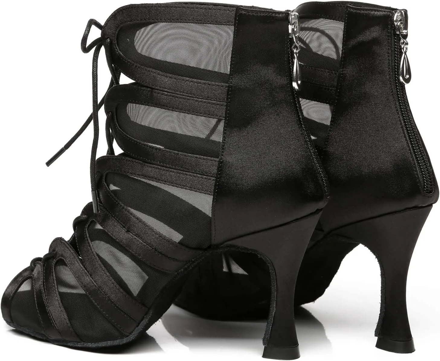 Minishion Dancing Boots Women Latin Ballroom Ankle Dance Shoes Sommer Evening Wedding Party Heeded Sandals