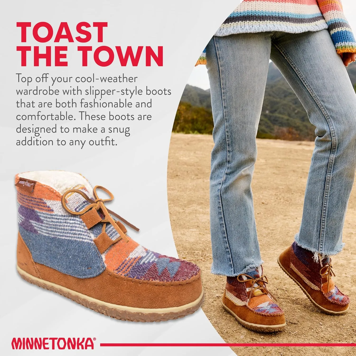 Minnetonka Womens Torrey Laceup Boot