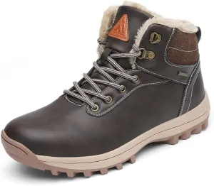 Mishansha Mens Womens Winter Hiking Boots Waterproof Non Slip Warm Lined Snow Boots for Outdoor Trekking