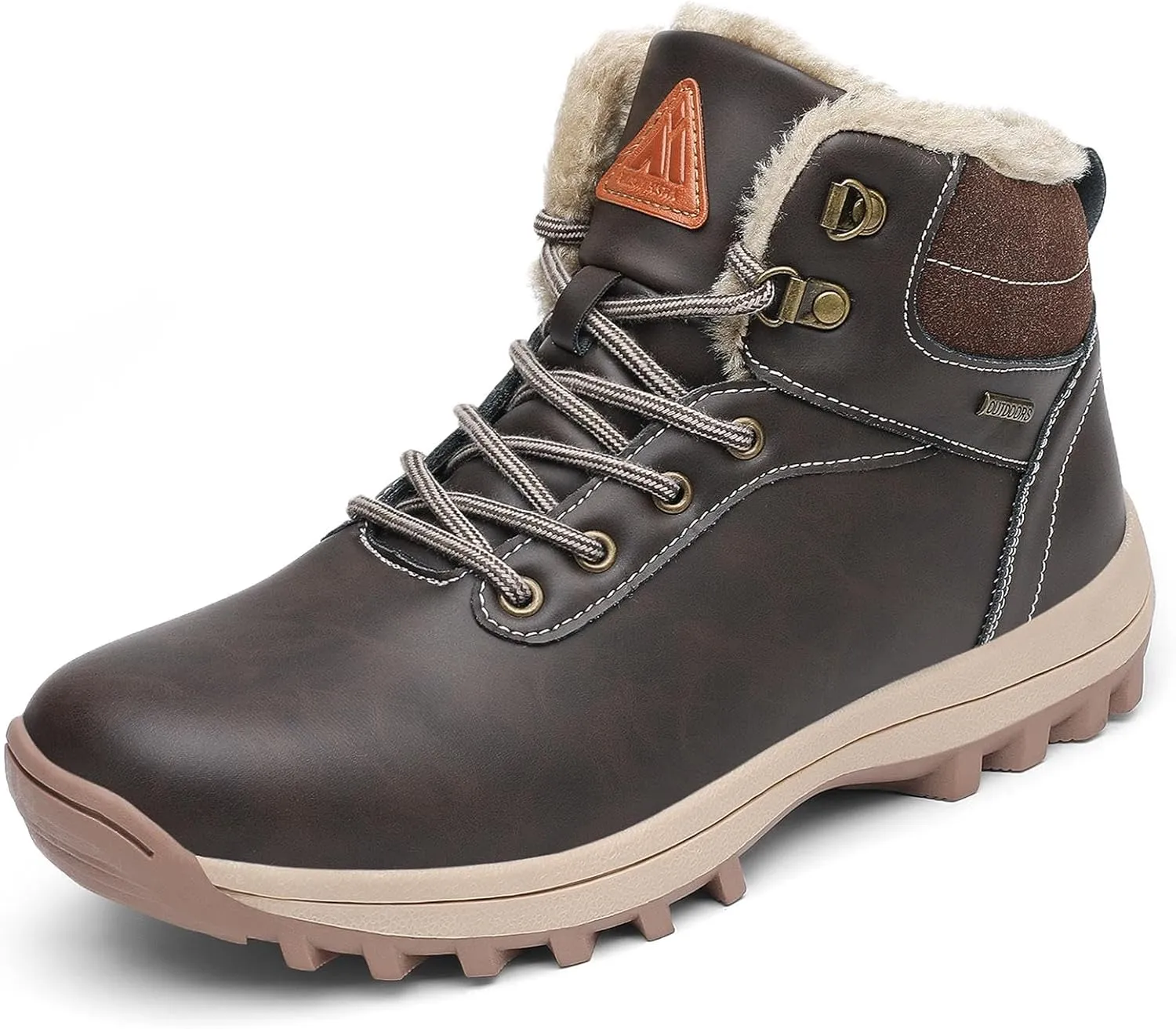 Mishansha Mens Womens Winter Hiking Boots Waterproof Non Slip Warm Lined Snow Boots for Outdoor Trekking