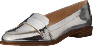 Nine West Womens New Enzo Anglioni Cinjun Metallic Loafers Heels Shoes