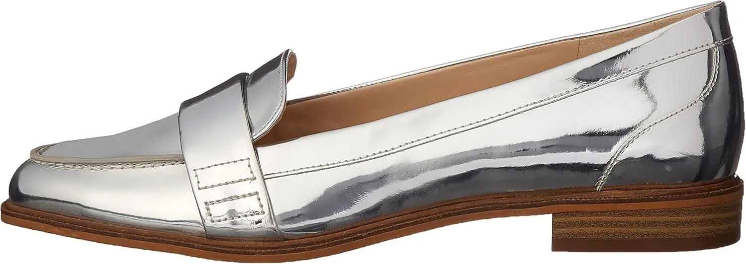 Nine West Womens New Enzo Anglioni Cinjun Metallic Loafers Heels Shoes