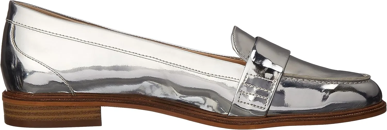 Nine West Womens New Enzo Anglioni Cinjun Metallic Loafers Heels Shoes