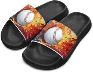 Novelty Patten Kids Cloud Slides Sandals Sports Ball Indoor House Slippers Tractor Print Shower Shoes for Boys Girls Comfort Footbed Slipper Open Toe Outdoor Sandal