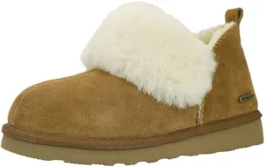 PAMIR Women's Genuine Suede Shearling Ankle Moccasin Booties Slippers Boots Memory Foam Indoor Outdoor