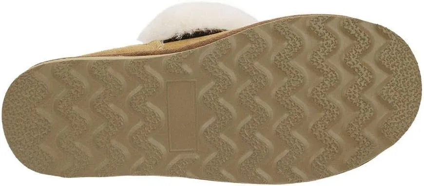 PAMIR Women's Genuine Suede Shearling Ankle Moccasin Booties Slippers Boots Memory Foam Indoor Outdoor