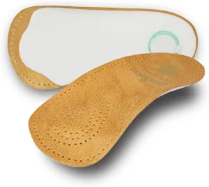 Pedag Holiday | 3/4 Length Sheepskin Orthotic Inserts | Handmade in Germany | Arch Support | Metatarsal Pad | Heel Cushion | Fits Low Profile Tight Shoes | Tan | 1 Pair | US Women 5 / EU 35