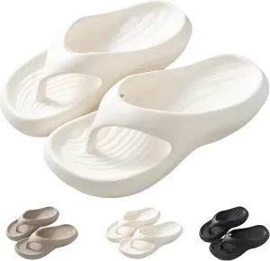 Pillow Arch Support Flip Flops, Unisex Comfortable Thick-Soled Walking Slippers, Arch Support Recovery Flip Flops, Lightweight Sandals