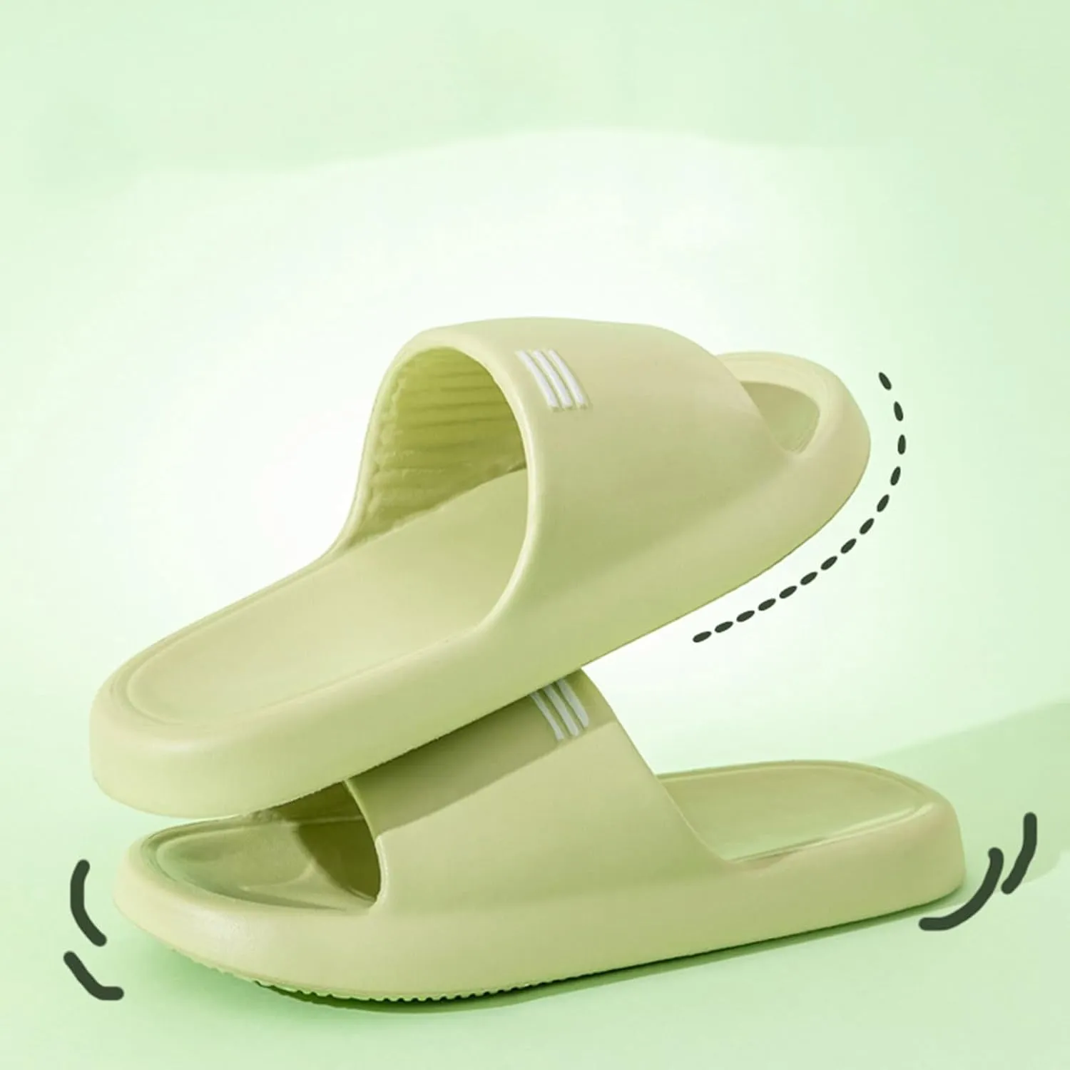 Pillow Slippers for Women, 1 Pair Pillow Slippers Thick Soled Comfortable Lightweight Shower Room Anti Slip Slipper for Summer