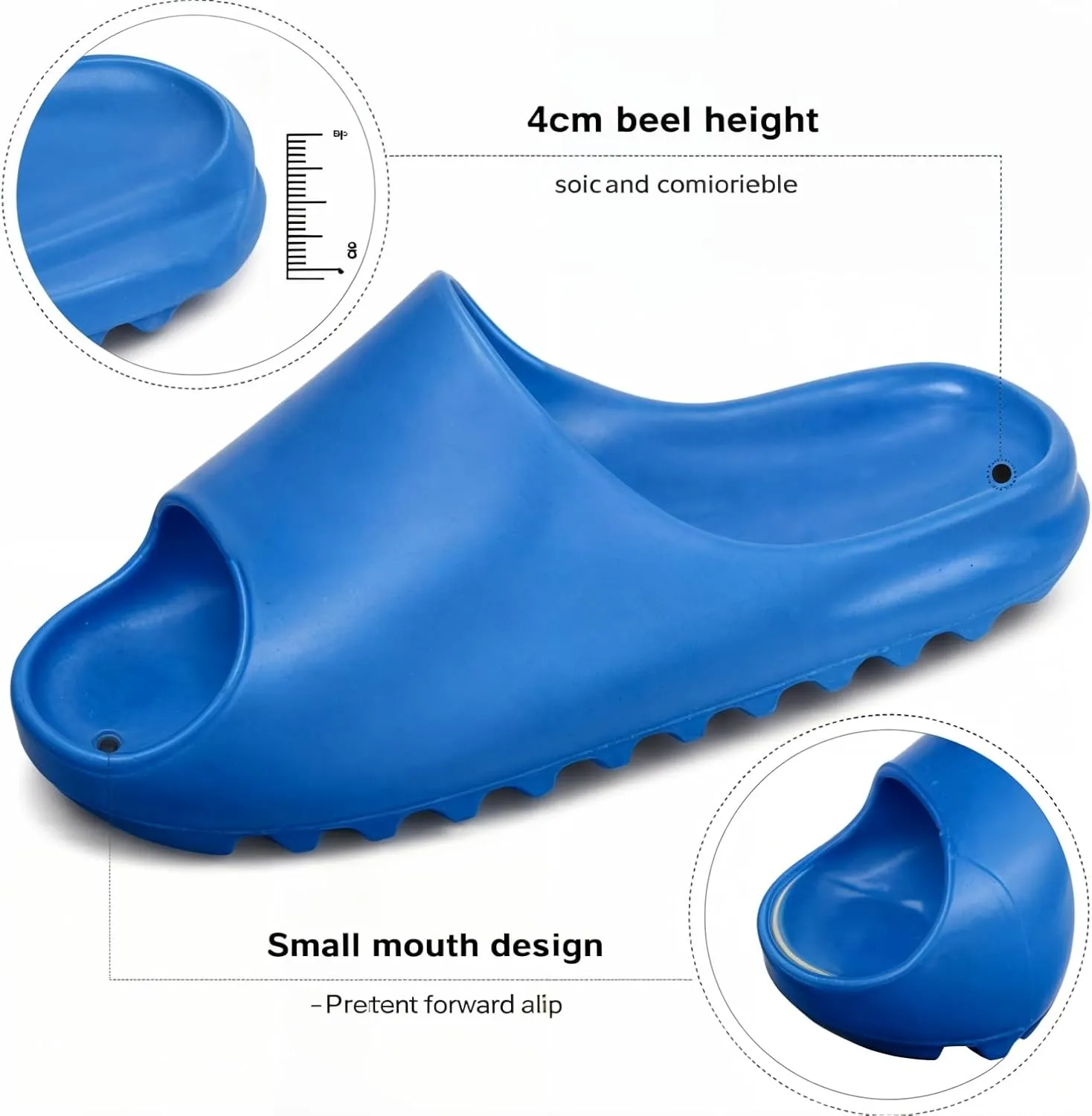 Pillow Slippers for Women and Men Cloud Platform Slides Anti Slip Cloud Slippers Lightweight EVA Comfy Shower Slides Open Toe Sandals for Indoor and Outdoor