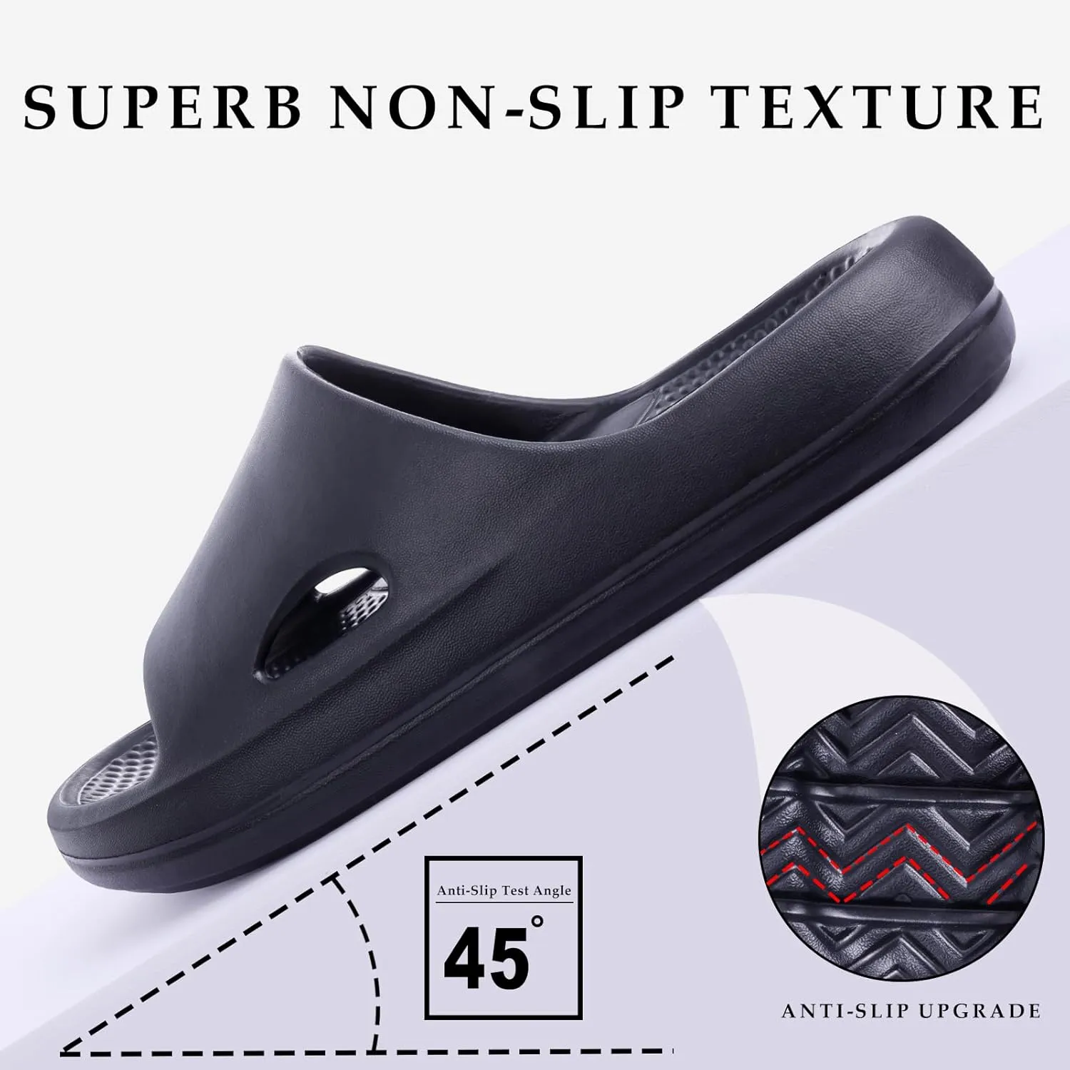 Pillow Slippers for Women and Men Indoor Cloud Sandals EVA Anti-Slip Slides Shoes Cushioned Thick Sole Shower Cloud Slippers Arch Support Men Sandals Super Soft House Pillow Slides