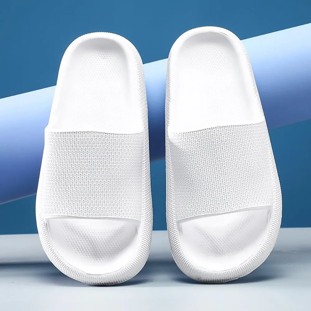 Pillow Slippers for Women and Men Non Slip, EVA Anti-Slip Cushioned Thick Sole Slides, Quick Drying Bathroom Sandals