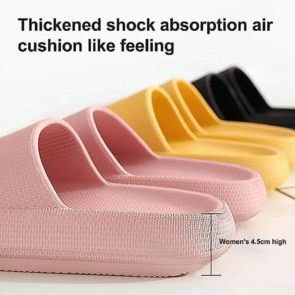 Pillow Slippers for Women and Men Non Slip, EVA Anti-Slip Cushioned Thick Sole Slides, Quick Drying Bathroom Sandals